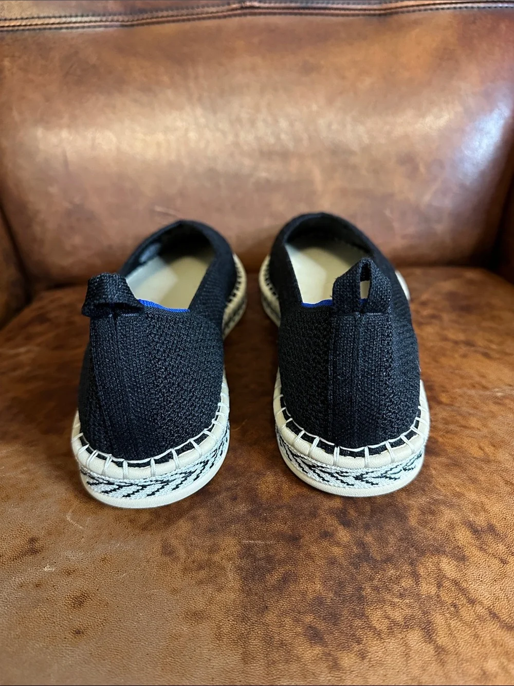 Rothy's The Boardwalk Espadrille Black Knit Flats